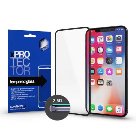 XPRO™ Tempered Glass Full 2.5D fekete 0.33 kijelzővédő üveg / üvegfólia Huawei P Smart 2019 készülékhez