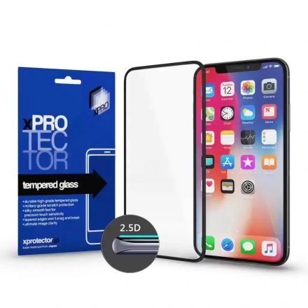 XPRO™ Tempered Glass Full 2.5D fekete 0.33 kijelzővédő üveg / üvegfólia Apple iPhone 15 Pro készülékhez