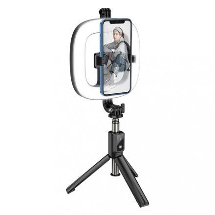 Hoco LV03 Plus Vezeték nélküli Selfie bot Tripod Fekete