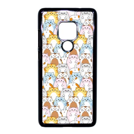 Tündéri Kawaii cica mintás Huawei Mate 20 tok