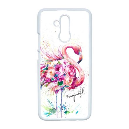 Álomszép Flamingo tropical summer nyári Huawei Mate 20 Lite fehér tok