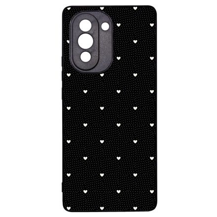 Elegáns szívecskés - BLACK - szives csajos  Huawei Nova 10 tok