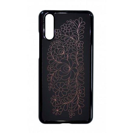 Elegáns Matyó - Rosegold magyar mintás hungarian folk Huawei P20 tok