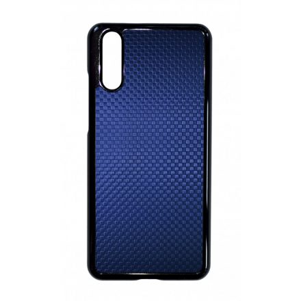 Gyönyörű kék karbon fiber mintás Huawei P20 tok