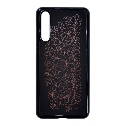 Elegáns Matyó - Rosegold magyar mintás hungarian folk Huawei P20 Pro tok