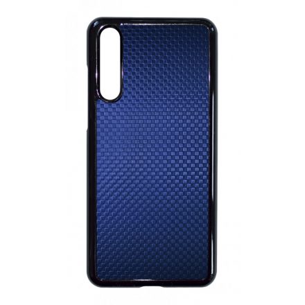 Gyönyörű kék karbon fiber mintás Huawei P20 Pro tok