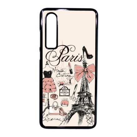 paris párizs eiffel torony tornyos Huawei P30 fekete tok