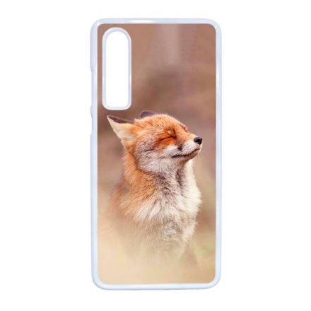 róka rókás fox Huawei P30 fehér tok