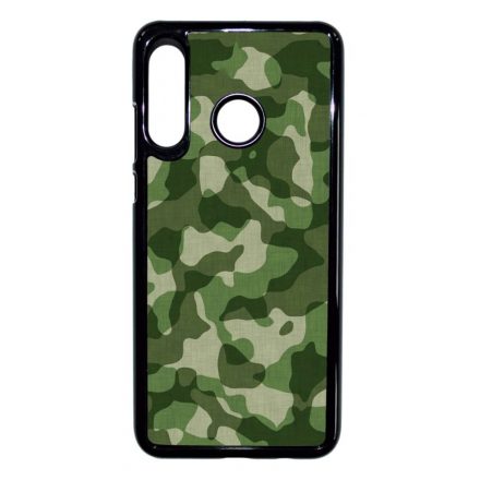 terepszin camouflage kamuflázs Huawei P30 Lite fekete tok