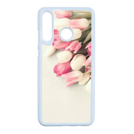 virágos tulipános tavaszi Huawei P30 Lite fehér tok