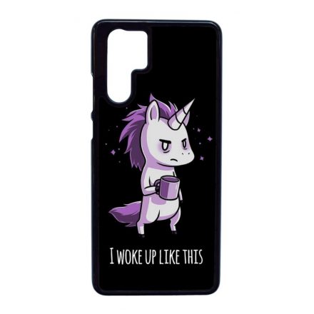 Unikornis - morcos reggel unicorn egyszarvú Huawei P30 Pro fekete tok