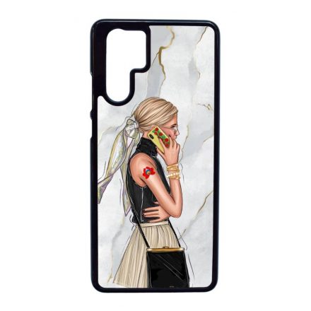 Matyó GIRL magyar mintás hungarian folk Huawei P30 Pro fekete tok