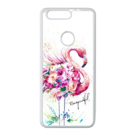 Álomszép Flamingo tropical summer nyári Huawei P Smart fehér tok