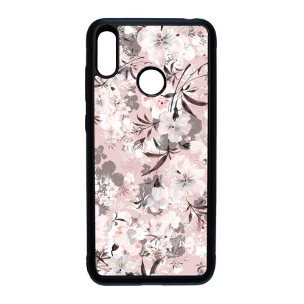 Puderpink tavaszi viragos Huawei Y7 2019 tok