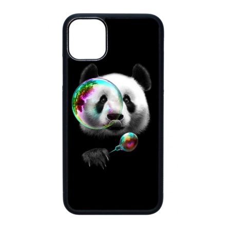 panda pandás iPhone 11 (6.1) fekete tok