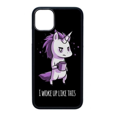 Unikornis - morcos reggel unicorn egyszarvú iPhone 11 fekete tok