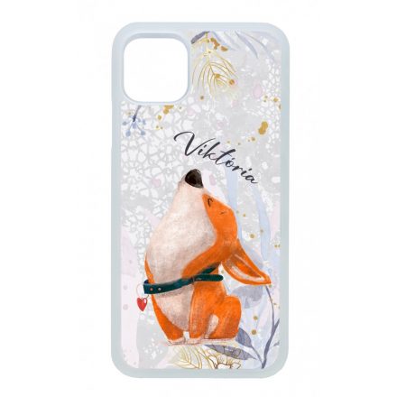 Cuki corgi kutyus - Téli mintás iPhone 11 tok