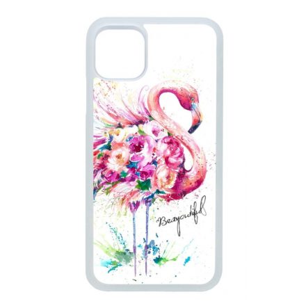 Álomszép Flamingo tropical summer nyári iPhone 11 Pro Max (6.5) átlátszó tok