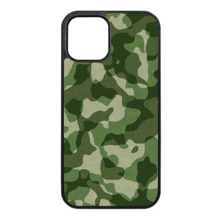 terepszin camouflage kamuflázs iPhone 12 - 12 Pro fekete tok