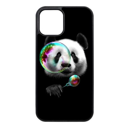 panda pandás iPhone 12 - 12 Pro fekete tok