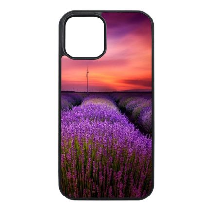 levendula levendulás levander lavender provence iPhone 12 - 12 Pro fekete tok