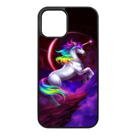 unicorn unikornis fantasy csajos iPhone 12 - 12 Pro fekete tok