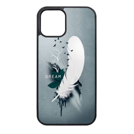 Dream - Álom - Feather, Tollas ajándék nőknek valentin napra iPhone 12 - 12 Pro fekete tok