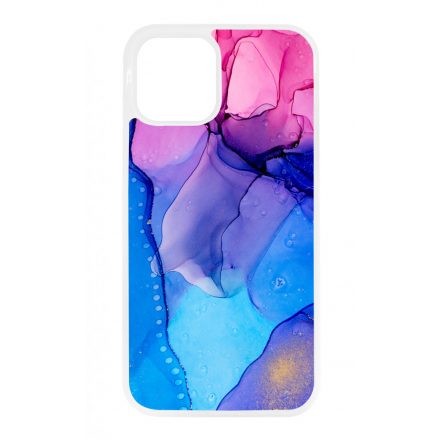 Blue Pink Gradient Ink kek rozsaszin marvanyos iPhone 12 - 12 Pro tok