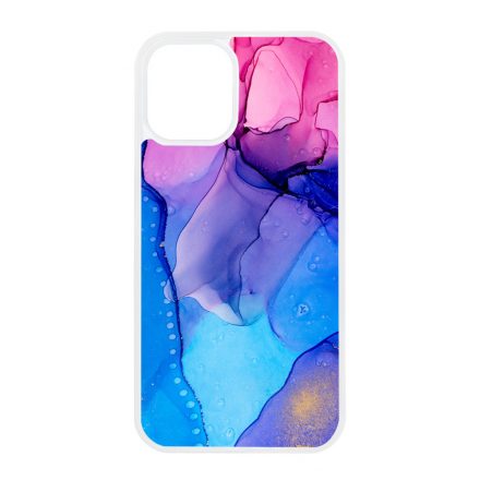 Blue Pink Gradient Ink kek rozsaszin marvanyos iPhone 12 Mini tok