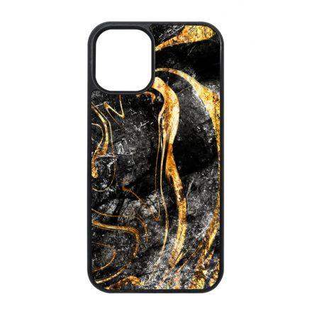 Luxury Golden Black marvanyos marvany mintas iPhone 12 Mini tok