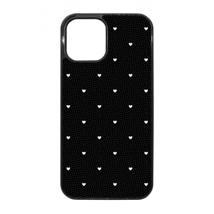 Elegáns szívecskés - BLACK - szives csajos  iPhone 12 Pro Max tok