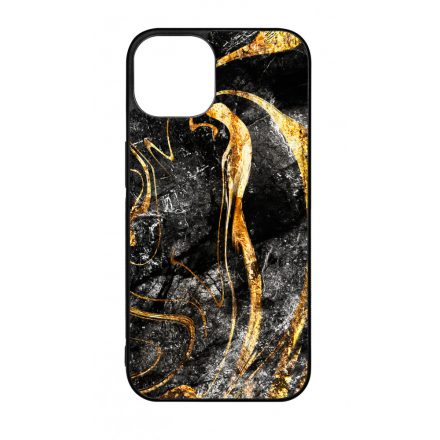 Luxury Golden Black marvanyos marvany mintas iPhone 13 tok