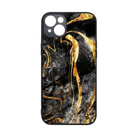 Luxury Golden Black marvanyos marvany mintas iPhone 14 Plus tok