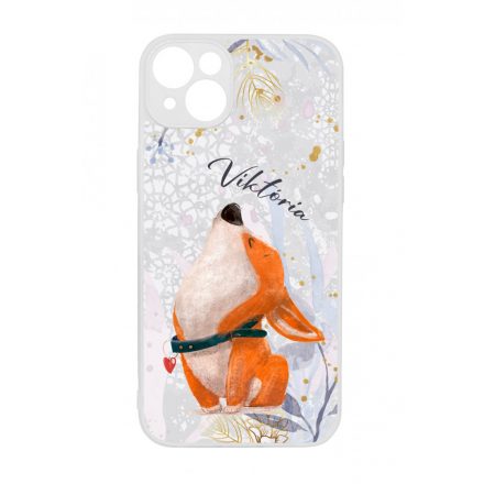 Cuki corgi kutyus - Téli mintás iPhone 14 Plus tok