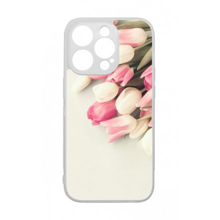 virágos tulipános tavaszi iPhone 14 Pro tok