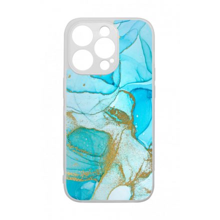 Ocean Blue Gold marvanyos marvany mintas iPhone 14 Pro tok