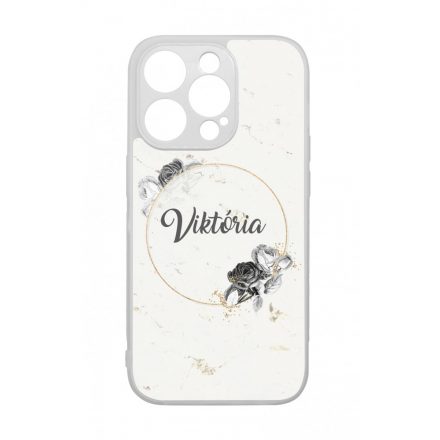 marble marvany mintas Rozsa viragos iPhone 14 Pro tok