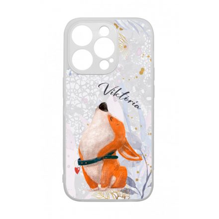 Cuki corgi kutyus - Téli mintás iPhone 14 Pro tok