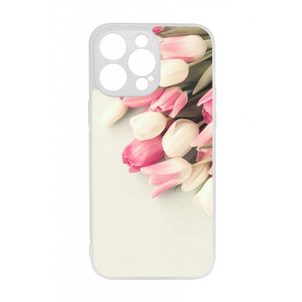 virágos tulipános tavaszi iPhone 14 Pro Max tok