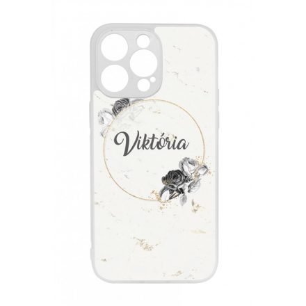 marble marvany mintas Rozsa viragos iPhone 14 Pro Max tok