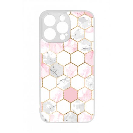 Geometric Rose Gold marvanyos marvany mintas iPhone 14 Pro Max tok