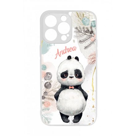 Édes kis Panda - Téli mintás iPhone 14 Pro Max tok