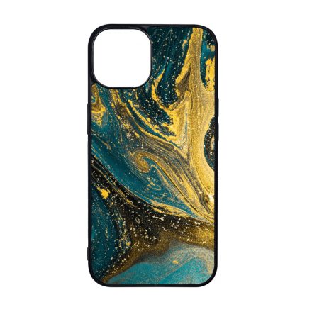 Golden Blue marvanyos marvany mintas iPhone 15 tok