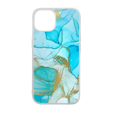 Ocean Blue Gold marvanyos marvany mintas iPhone 15 tok