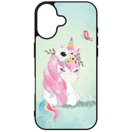 Édes unikornis és a Pillangó unicorn egyszarvú iPhone 16 tok