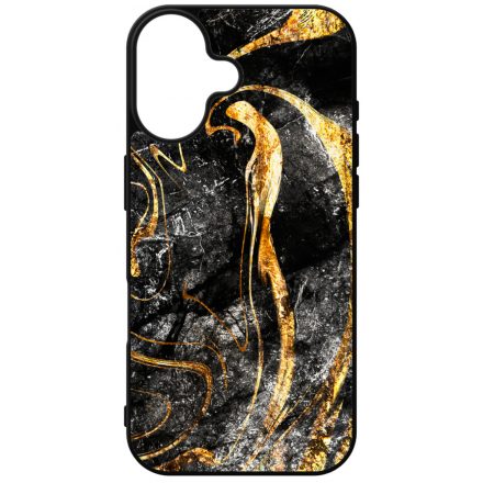 Luxury Golden Black marvanyos marvany mintas iPhone 16 tok