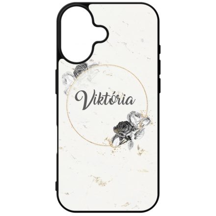 marble marvany mintas Rozsa viragos iPhone 16 tok