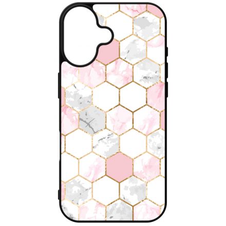 Geometric Rose Gold marvanyos marvany mintas iPhone 16 tok