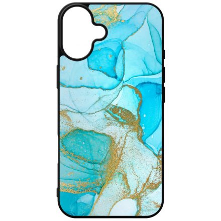 Ocean Blue Gold marvanyos marvany mintas iPhone 16 Plus tok