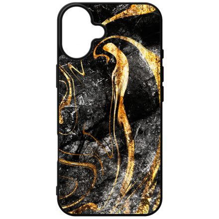 Luxury Golden Black marvanyos marvany mintas iPhone 16 Plus tok